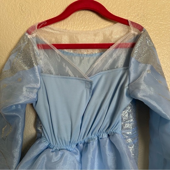 DISNEY Frozen Elsa Blue Lace with Sounds Kids Halloween Dress - Picture 5 of 9